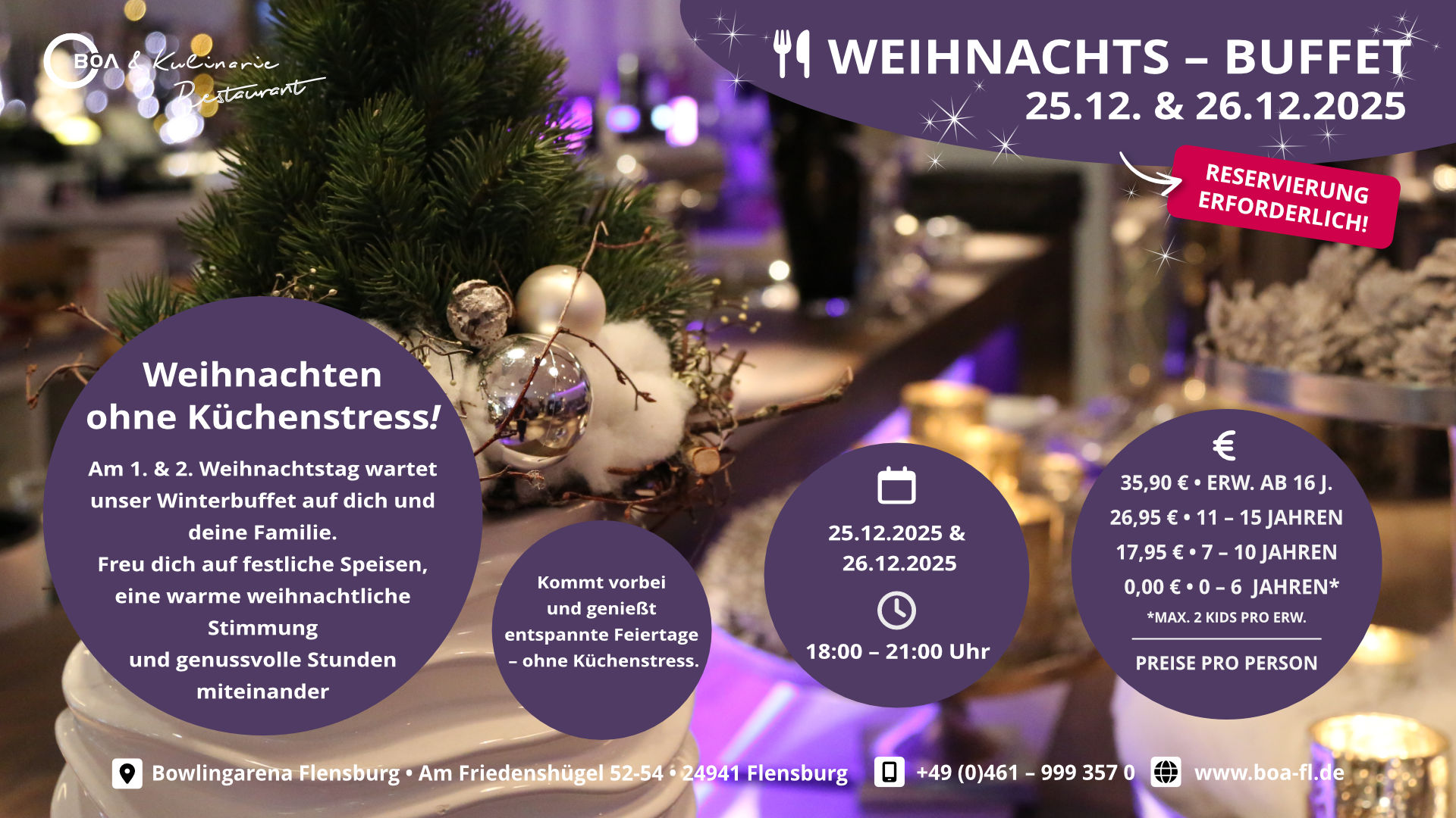 BoA Flensburg - Weihnachtsbuffet