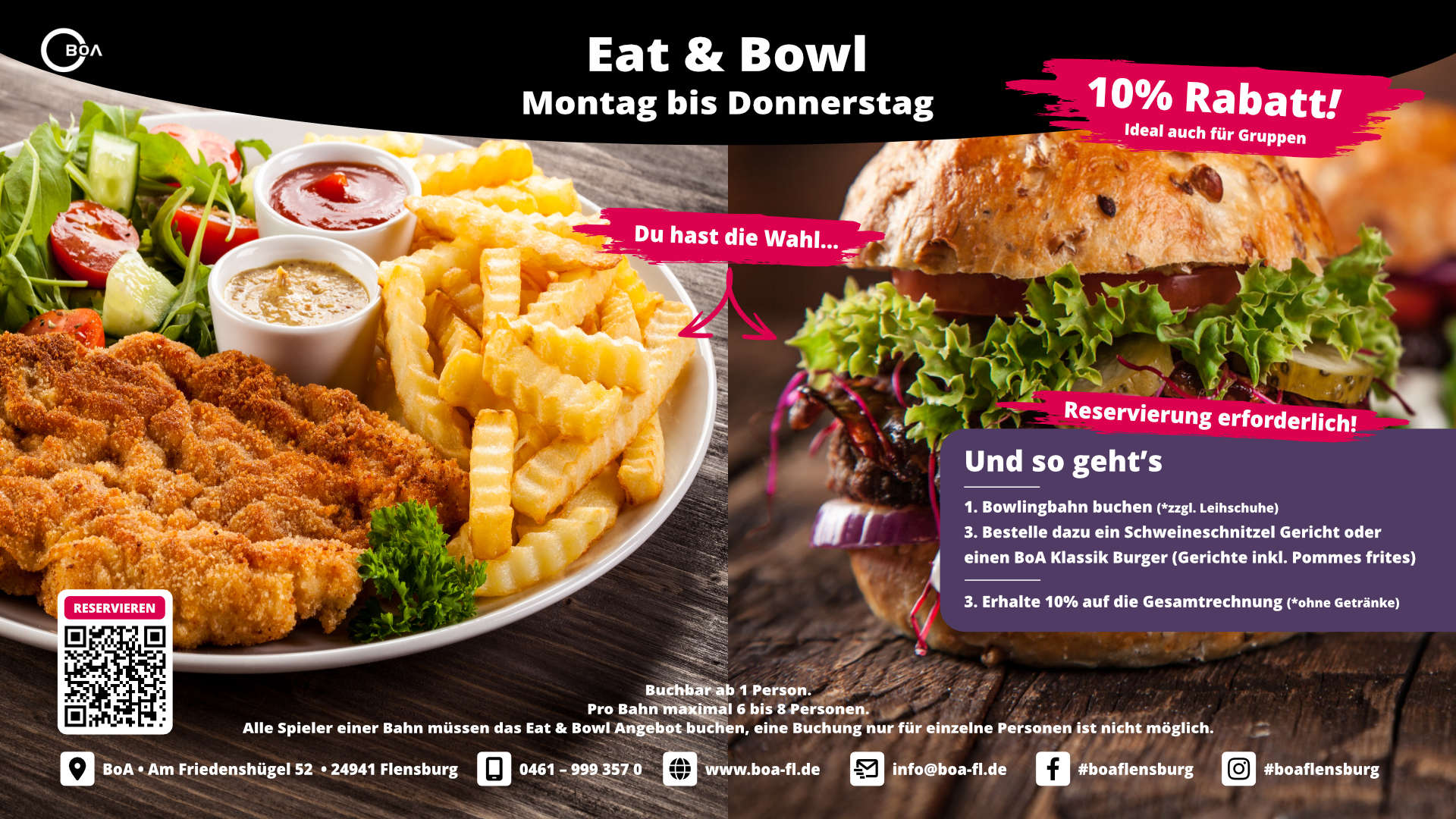 BoA Flensburg - Eat & Bowl Mo-Do